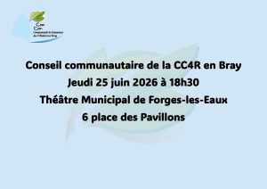 Lire la suite à propos de l’article Conseil communautaire du 25 juin 2026