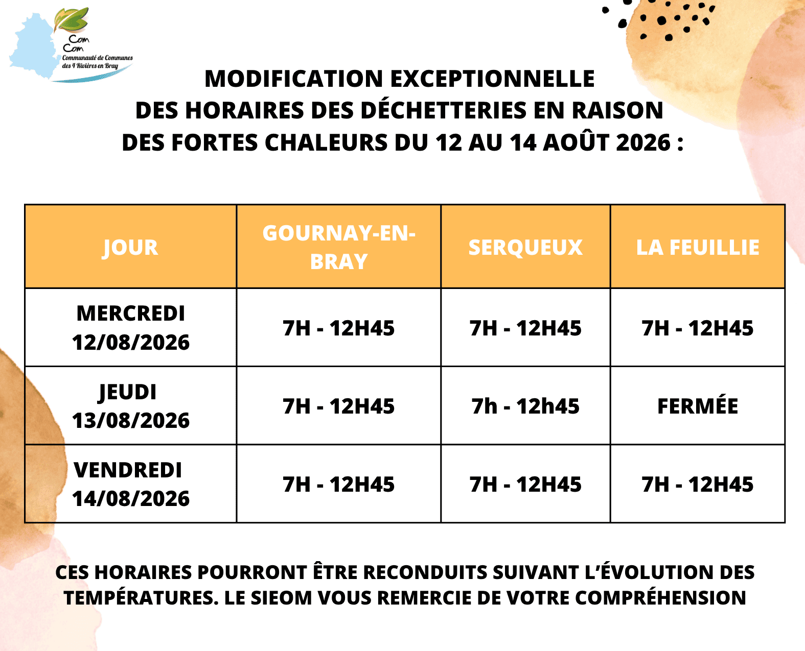 Horaires fortes chaleurs du 12 au 14 aout 2026 (1)